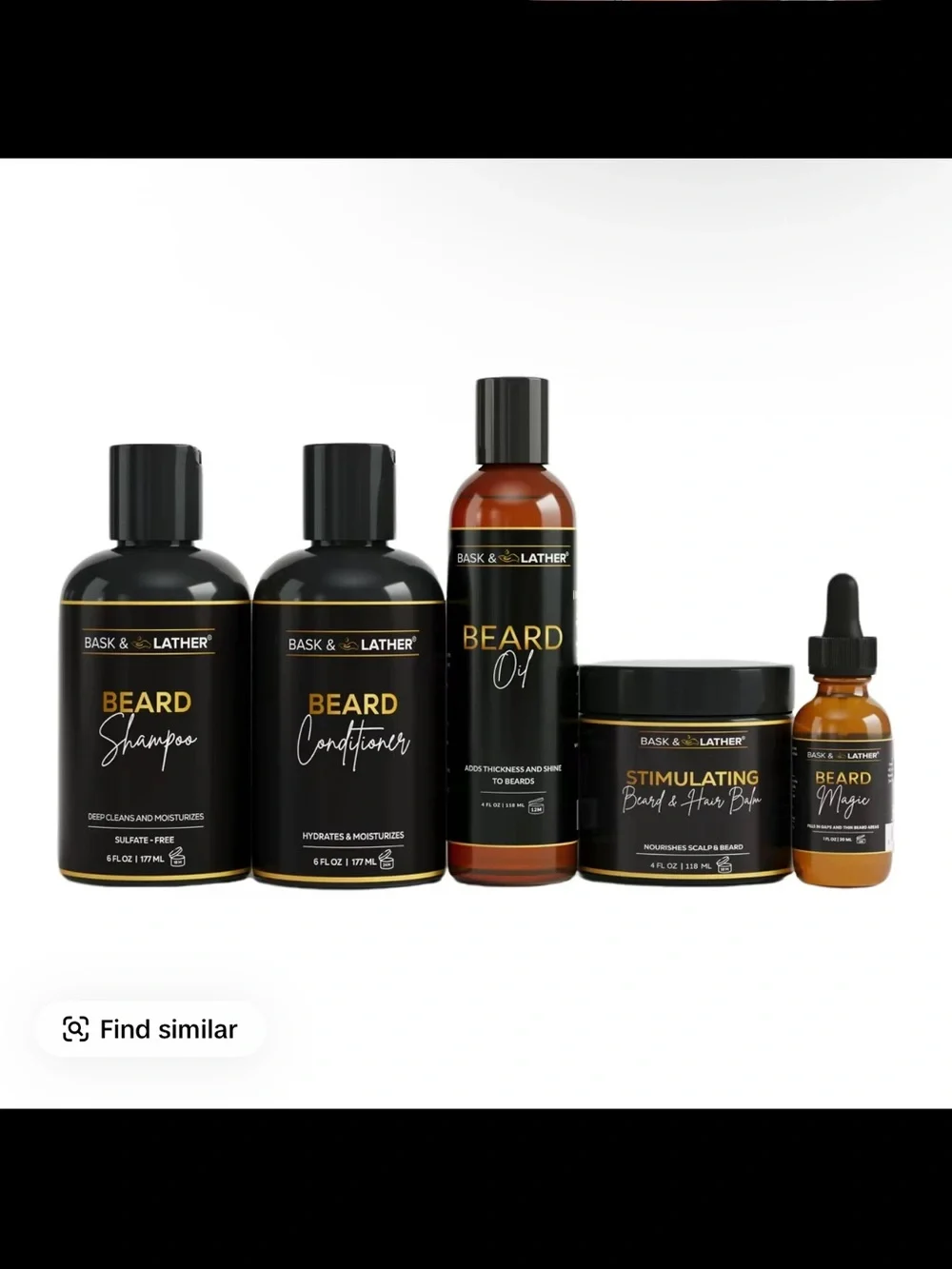 5-Piece Beard Grooming Set – Black